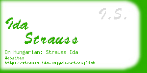 ida strauss business card